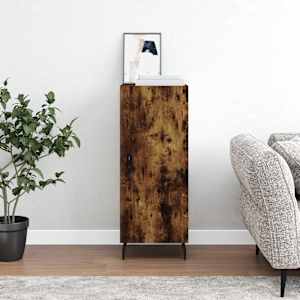 Komoda dimljeni hrast 34,5x34x90 cm inženirski les