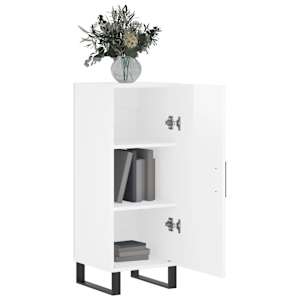 Příborník bílý s vysokým leskem 34,5x34x90 cm kompozitní dřevo - obrázek 4