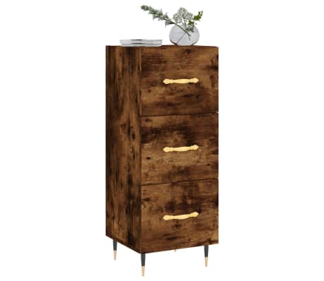 vidaXL Dressoir 34,5x34x90 cm bewerkt hout gerookt eiken