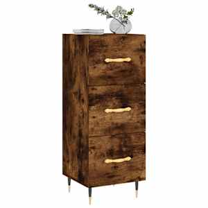 vidaXL Dressoir 34,5x34x90 cm bewerkt hout gerookt eiken