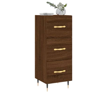 vidaXL Servantă, stejar maro, 34,5x34x90 cm, lemn compozit