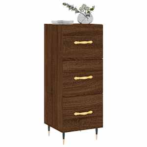 vidaXL Servantă, stejar maro, 34,5x34x90 cm, lemn compozit