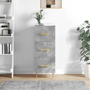 Příborník betonově šedý 34,5 x 34 x 90 cm kompozitní dřevo