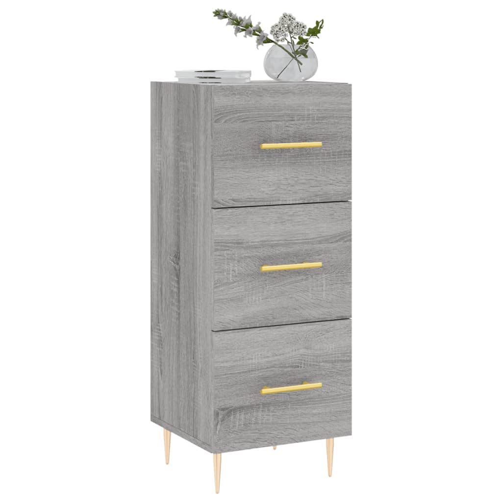 vidaXL Servantă, gri sonoma, 34,5x34x90 cm, lemn compozit
