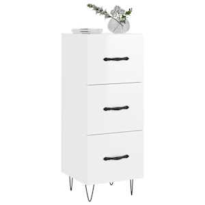 Příborník bílý s vysokým leskem 34,5x34x90 cm kompozitní dřevo - obrázek 3