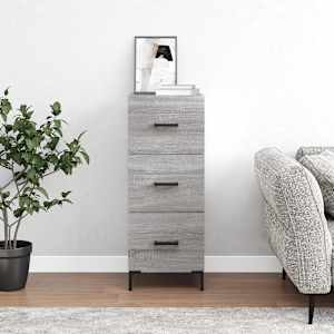 Komoda siva sonoma 34,5x34x90 cm inženirski les