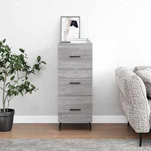 Komoda siva sonoma 34,5x34x90 cm inženirski les