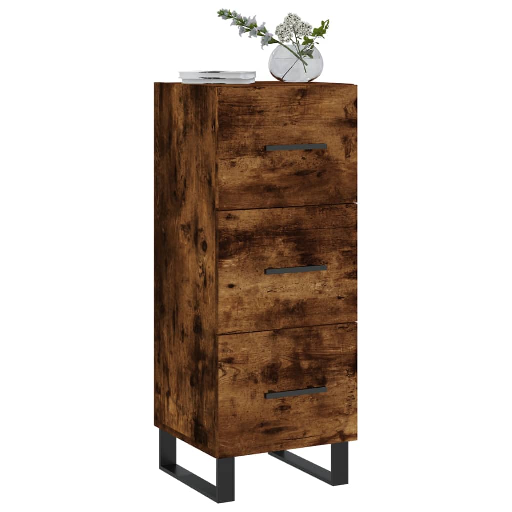 Thumbnail - vidaXL Sideboard Räuchereiche 34,5x34x90 cm Holzwerkstoff