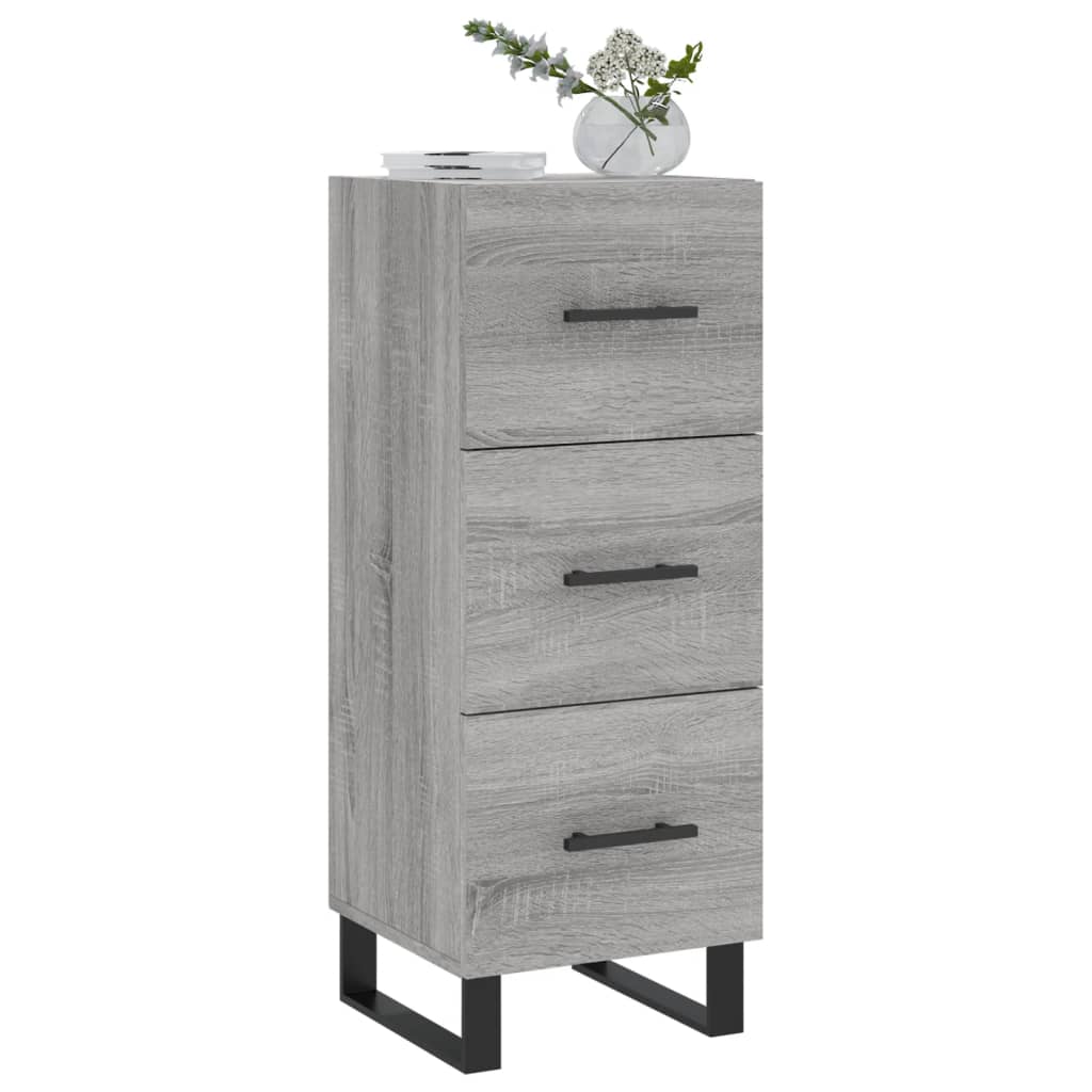 vidaXL Sideboard Grau Sonoma 34,5x34x90 cm Holzwerkstoff