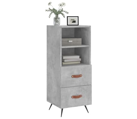 vidaXL Sideboard Betongrau 34,5x34x90 cm Holzwerkstoff