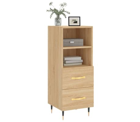 vidaXL Sideboard Sonoma Oak 34.5x34x90 cm Engineered Wood