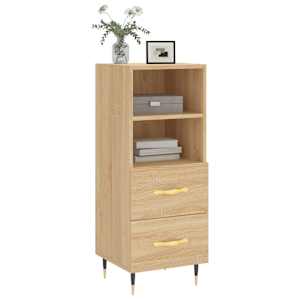 vidaXL Sideboard Sonoma Oak 34.5x34x90 cm Engineered Wood