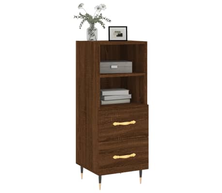 vidaXL Dressoir 34,5x34x90 cm bewerkt hout bruin eikenkleur