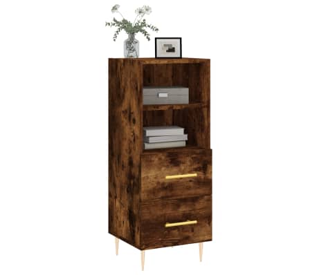 vidaXL Dressoir 34,5x34x90 cm bewerkt hout gerookt eiken