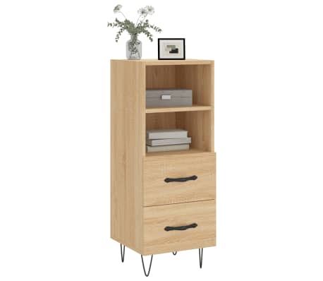 vidaXL Sideboard Sonoma Oak 34.5x34x90 cm Engineered Wood