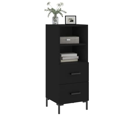 vidaXL Buffet Noir 34,5x34x90 cm Bois d'ing&eacute;nierie