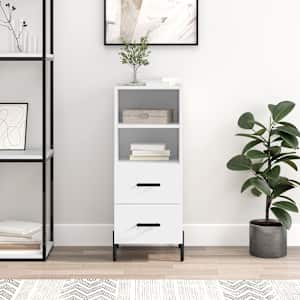 Komoda bela 34,5x34x90 cm inženirski les