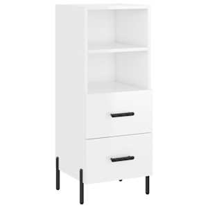 Příborník bílý s vysokým leskem 34,5x34x90 cm kompozitní dřevo - obrázek 2