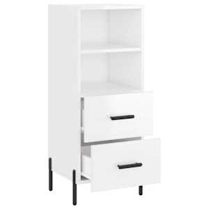 Příborník bílý s vysokým leskem 34,5x34x90 cm kompozitní dřevo - obrázek 5