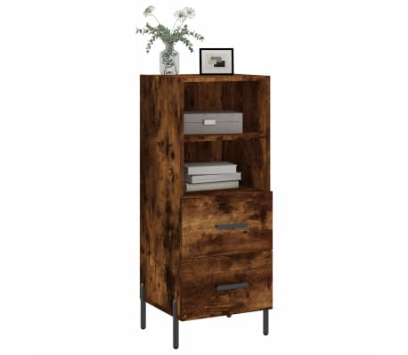 vidaXL Sideboard Smoked Oak 34.5x34x90 cm Engineered Wood