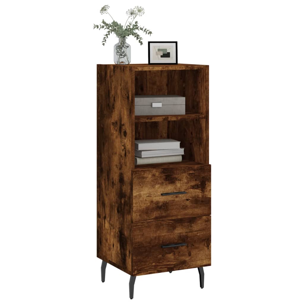 vidaXL Dressoir 34,5x34x90 cm bewerkt hout gerookt eiken afbeelding