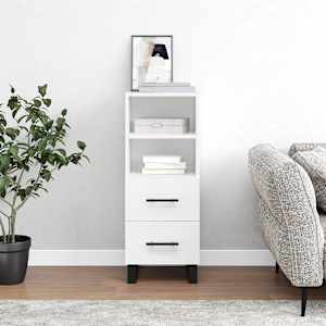 Příborník bílý 34,5 x 34 x 90 cm kompozitní dřevo - obrázek 1