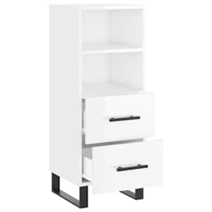 Příborník bílý s vysokým leskem 34,5x34x90 cm kompozitní dřevo - obrázek 5
