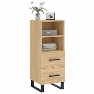 vidaXL Servantă, stejar sonoma, 34,5x34x90 cm, lemn compozit