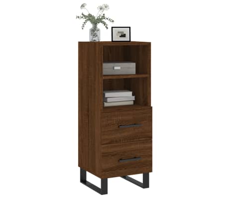 vidaXL Servantă, stejar maro, 34,5x34x90 cm, lemn compozit