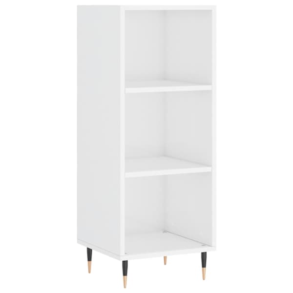 vidaXL puhvetkapp, k&otilde;rgl&auml;ikega valge, 34,5 x 32,5 x 90 cm, tehispuit