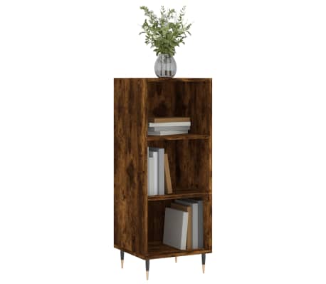 vidaXL Servantă, stejar fumuriu, 34,5x32,5x90 cm, lemn prelucrat