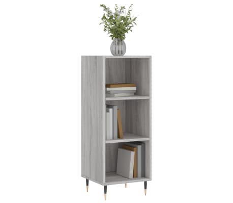 vidaXL Dressoir 34,5x32,5x90 cm bewerkt hout grijs sonoma eikenkleurig