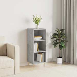 Komoda betonsko siva 34,5x32,5x90 cm inženirski les