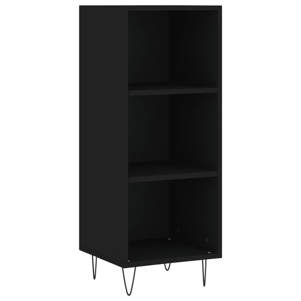vidaXL Příborník černý 34,5 x 32,5 x 90 cm kompozitní dřevo