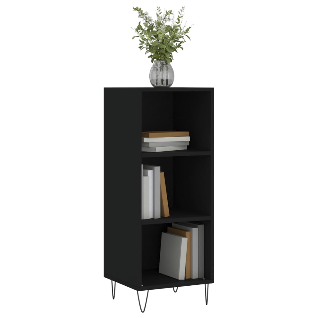 vidaXL Dressoir 34,5x32,5x90 cm bewerkt hout zwart afbeelding
