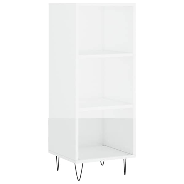 vidaXL puhvetkapp, k&otilde;rgl&auml;ikega valge, 34,5 x 32,5 x 90 cm, tehispuit