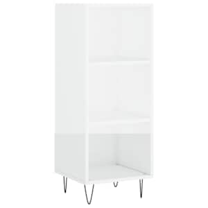 Příborník bílý vysoký lesk 34,5 x 32,5 x 90 cm kompozitní dřevo - obrázek 2