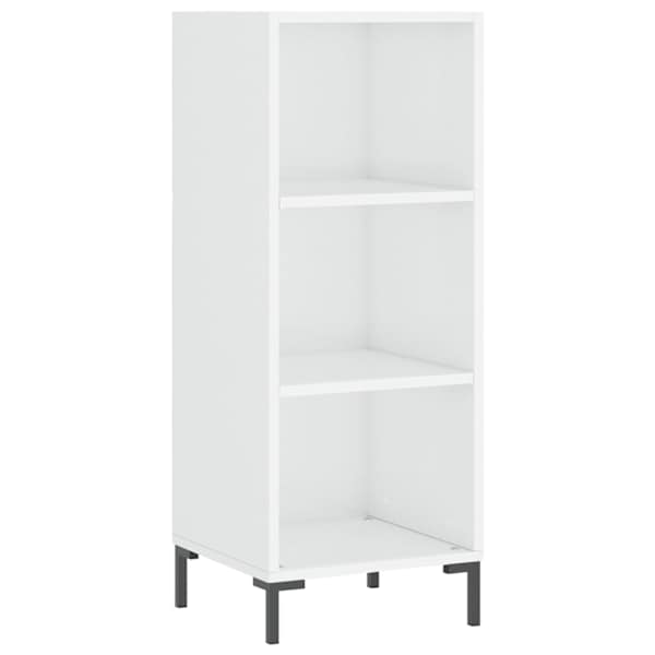 vidaXL puhvetkapp, k&otilde;rgl&auml;ikega valge, 34,5 x 32,5 x 90 cm, tehispuit