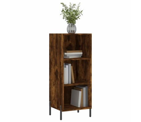 vidaXL Dressoir 34,5x32,5x90 cm bewerkt hout gerookt eikenkleurig