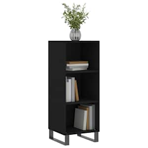 vidaXL Sideboard Black 34.5x32.5x90 cm Engineered Wood