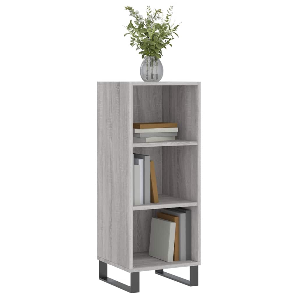 vidaXL Dressoir 34,5x32,5x90 cm bewerkt hout grijs sonoma eikenkleurig afbeelding