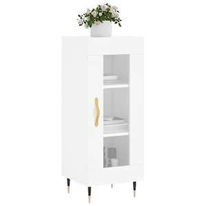 Příborník bílý s vysokým leskem 34,5x34x90 cm kompozitní dřevo - obrázek 3