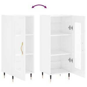 Příborník bílý s vysokým leskem 34,5x34x90 cm kompozitní dřevo - obrázek 9