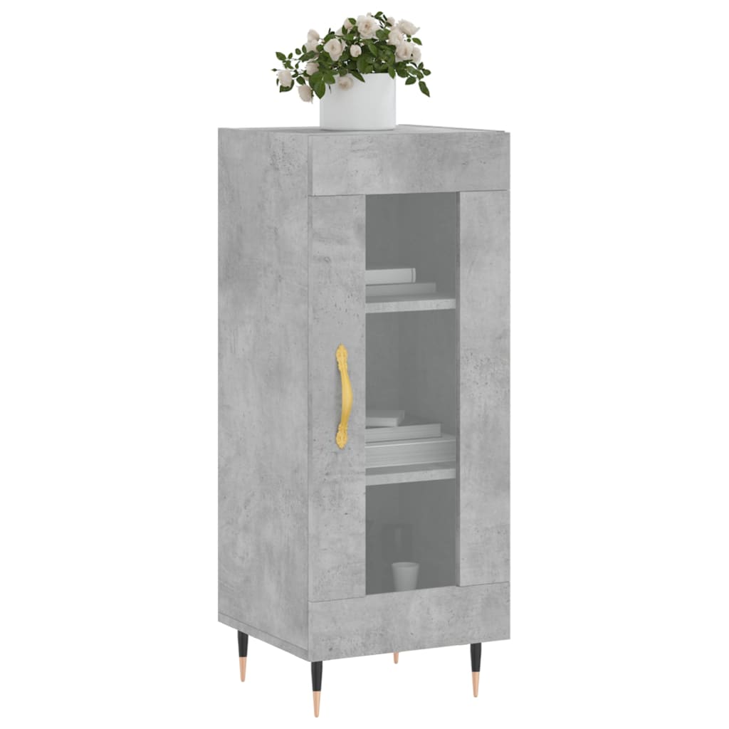 vidaXL Dressoir 34,5x34x90 cm bewerkt hout betongrijs afbeelding
