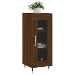 vidaXL Сайдборд, кафяв дъб, 34,5x34x90 см, инженерно дърво
