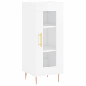 Příborník bílý s vysokým leskem 34,5x34x90 cm kompozitní dřevo - obrázek 2