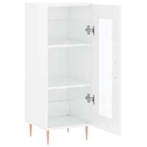 Příborník bílý s vysokým leskem 34,5x34x90 cm kompozitní dřevo - obrázek 6