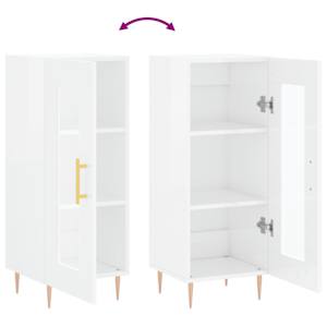 Příborník bílý s vysokým leskem 34,5x34x90 cm kompozitní dřevo - obrázek 9