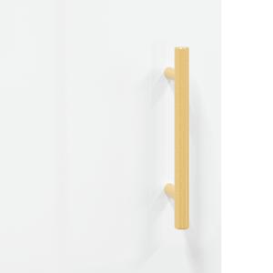 Příborník bílý s vysokým leskem 34,5x34x90 cm kompozitní dřevo - obrázek 10