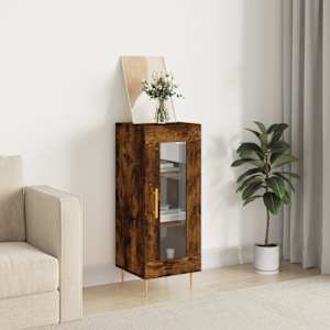 Komoda dimljeni hrast 34,5x34x90 cm inženirski les